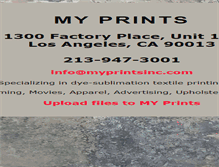 Tablet Screenshot of myprintsinc.com